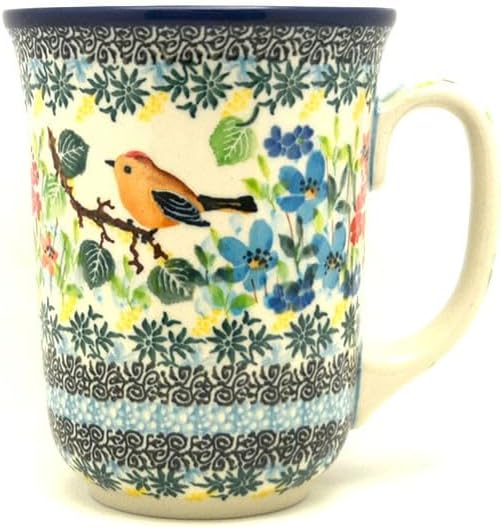 Polish Pottery Mug - 16 oz. Bistro - Unikat Signature U5098 by Polish+Pottery+Gallery