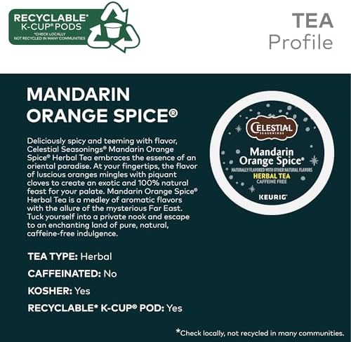 Mandarin Orange Spice Herb Tea K-Cups, 96/Carton - Image 4