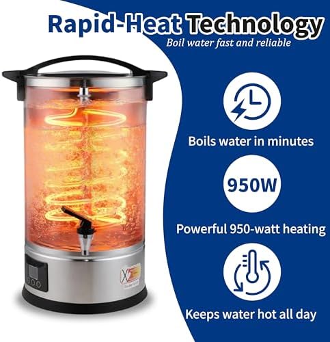 7L (30 Cups) Hot Water Dispenser Urn, Commercial Hot Water Boiler - Image 3