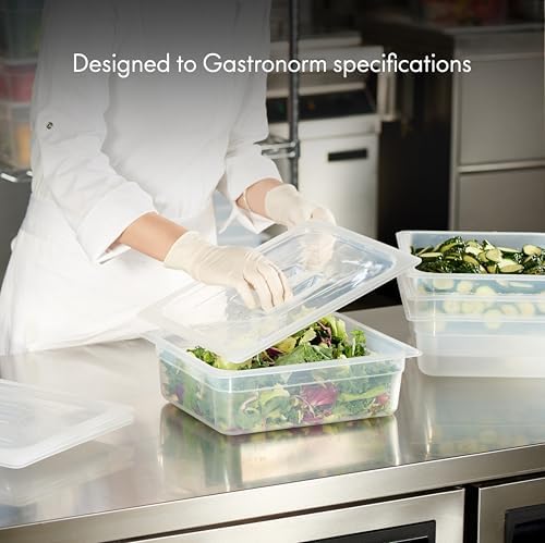 CURTA 4-Pack 1/2 Size 4" Deep Food Pan with Sealing Lid – NSF Commercial-Grade Translucent Polypropylene, Stackable Freezer-Safe Storage for Restaurants, Catering & Buffets - Image 4
