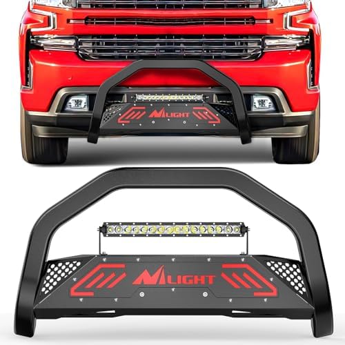 Nilight Bull Bar with Light for 2007-2018 Chevy Silverado GMC Sierra 1500 by Nilight