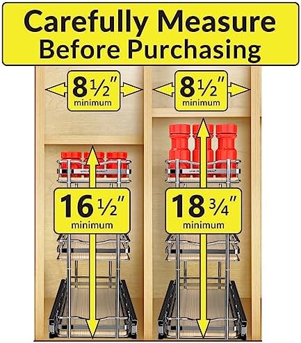 LYNK Élite 3-Tier Spice Rack Organizer Cabinet, Pull Out Spice Rack - Image 4