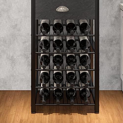 Homeiju Wine Rack Freestanding Floor, Bar Cabinet for Liquor and Glasses - Image 6