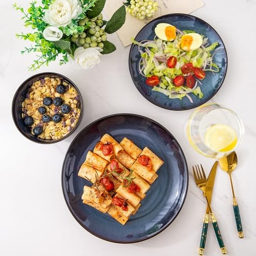 LeRatio Ceramic Dinnerware Sets for 4,12Pcs Porcelain Plates and Bowls Set - Image 3