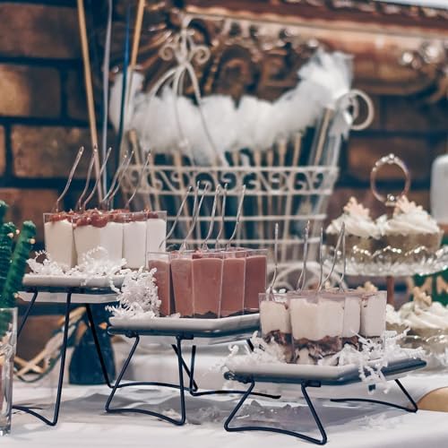 Czlizdyt Extra Large 3 Tier Serving Tray Set, 24x22x9.7 inch Cupcake Fruit Cookie Dessert Table Display Stands Melamine Tiered Platters Food Trays for Party Buffet Entertaining, White - Image 6
