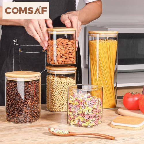 ComSaf Glass Storage Containers Set of 6 (2.2Qt/1.2Qt/0.8Qt/0.6Qt*3) - Image 5
