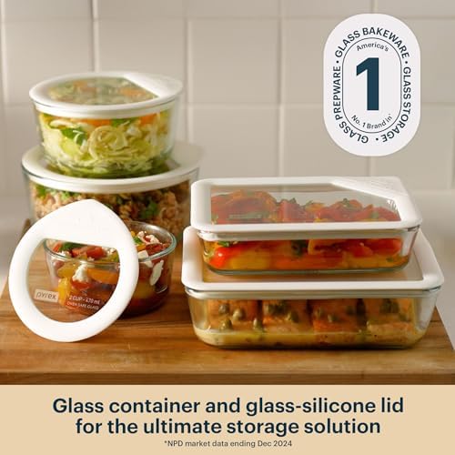Pyrex 5-Pack Ultimate Glass Food Storage Containers with Glass Lids - Image 3