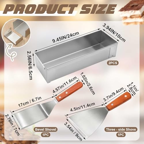 Blushtier 2 Pack Rectangle Tiramisu Pan Removable 9.45 X 3.94 X 2.56 Inch - Image 2