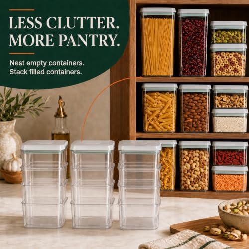 2-Pack 2.9 Qt Airtight Food Storage Containers, Stackable Pop Lids - Image 6