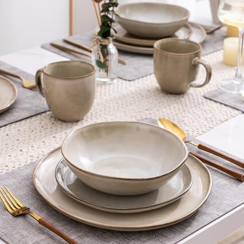 AmorArc Ceramic Dinnerware Sets for 8, 24Pcs Plates and Bowls Sets Dishes - Image 5