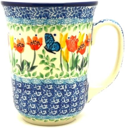 Polish Pottery Mug - 16 oz. Bistro - Unikat Signature U5224 by Polish+Pottery+Gallery