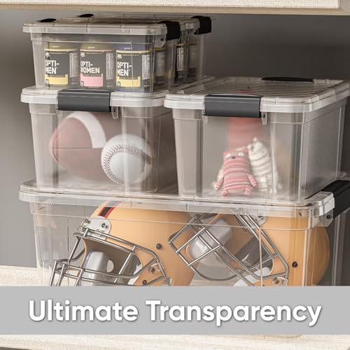 Superio 2.3 Quart Clear Plastic Storage Containers with Lids, Stackable Organizer Bins, BPA-Free Storage Boxes for Home, Office, Dorm & Classroom, 4 Pack - Image 5