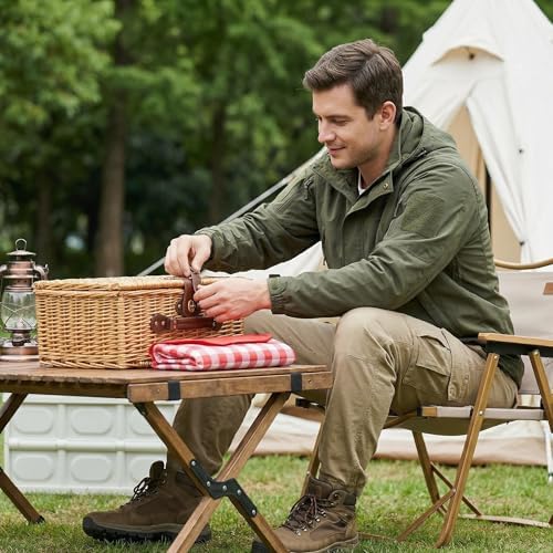 Multifunctional Wicker Picnic Basket Set for 2 Adult with Blankets & Flower - Image 7