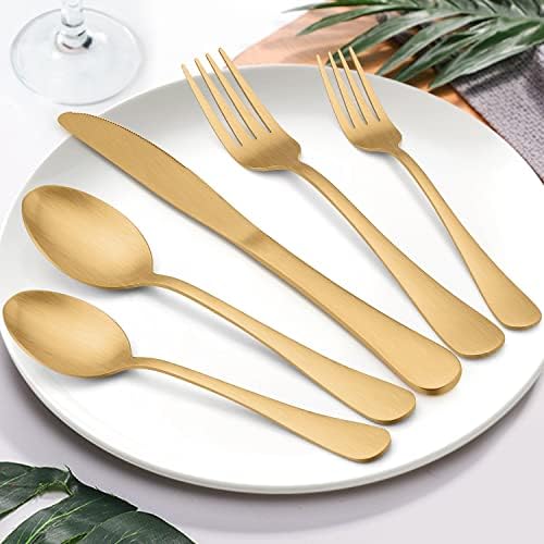 LIANYU 30 Piece Gold Silverware Set, Stainless Steel Gold Cutlery Set for 6 - Image 6