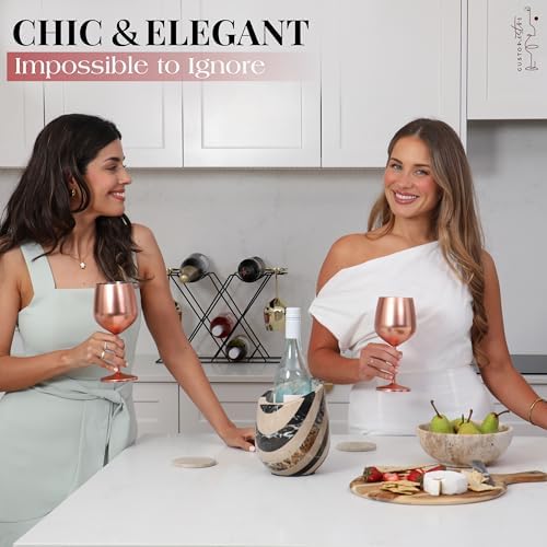 Gusto Nostro Marble Wine Chiller Bucket - 750ml Wine Bottle Cooler and Champagne Chiller for Party, Kitchen, Bar Cart Decor to Chill & Keep Bottles Cold - With Unique Wine Lovers Gift Box - Image 2