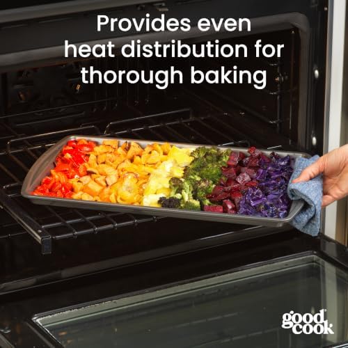 GoodCook Everyday Nonstick Steel Baking Sheet, 17 x 11-Inch, Gray - Image 5