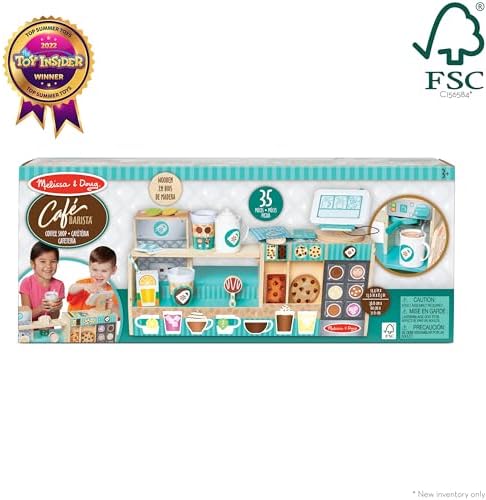 Melissa & Doug Wooden Café Barista Coffee Shop (35 Pieces) - FSC Certified - Image 6