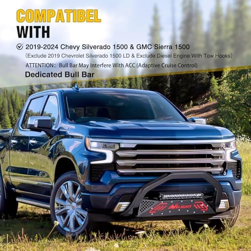 Nilight Bull Bar for 2019-2024 Chevy Silverado 1500 & GMC Sierra 1500 - Image 2