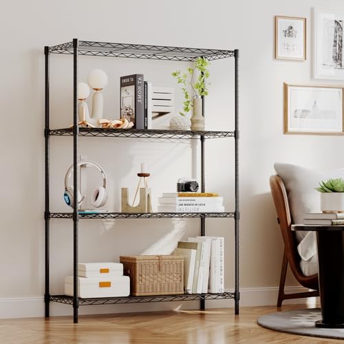 BestOffice | 4-Tier Wire Shelf | 36" x 14" x 54" | Black - Image 2