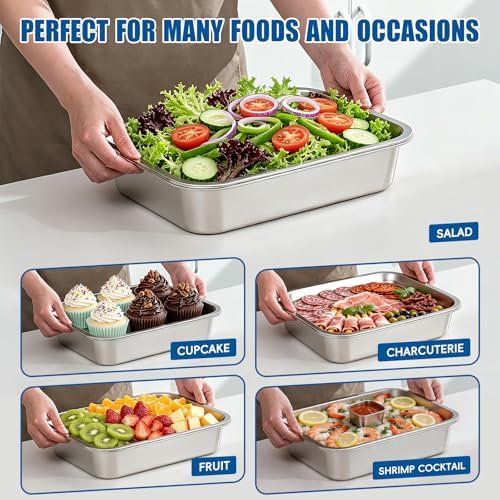 2-Set Chilled Serving Trays with Ice Trays, Shrimp Cocktail Serving Dish - Image 5