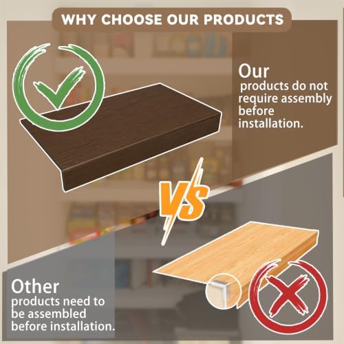 5 Pack 38x16in Wire Shelf Cover for Pantry, Closet, Kitchen – Waterproof PVC Wood-Look Wire Rack Covers for Shelves, Multiple No-Tool Installation - Image 4