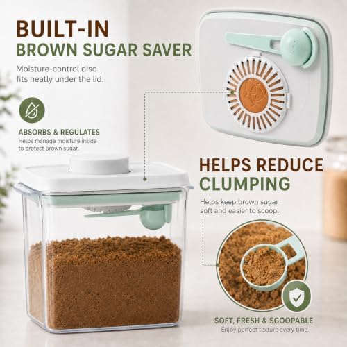 1.8 Qt Brown Sugar Container with Keeper, Scoop and Airtight Lid - Image 3