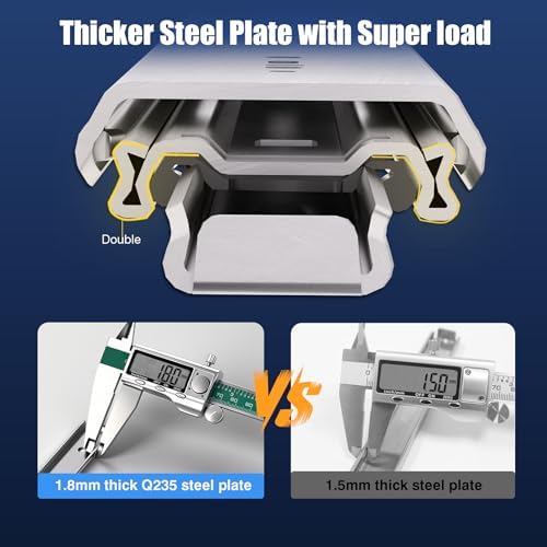 Thickened 200Lbs Soft Close Heavy Duty Drawer Slides 1 Pair 16 18 20 22 24 28 Inch Full Extension Ball Bearing Self Slow Closing Rails Kitchen Cabinet Tool Box Runners Tracks Glides (18" L) - Image 4