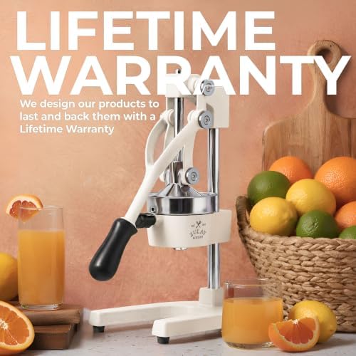 Zulay Kitchen Cast Iron Juicer, Orange Manual Juicer, Citrus Press, Ivory - Image 6