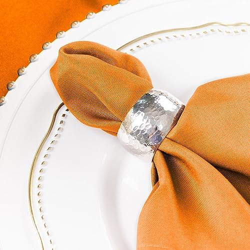 100 pcs 17-Inch Orange Polyester Luncheon Napkins - for Wedding Party Reception Events Restaurant Kitchen Home - Image 4