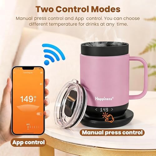 Happiness Self-Heating Coffee Mug,16oz Temperature Control Smart Cup - Image 5