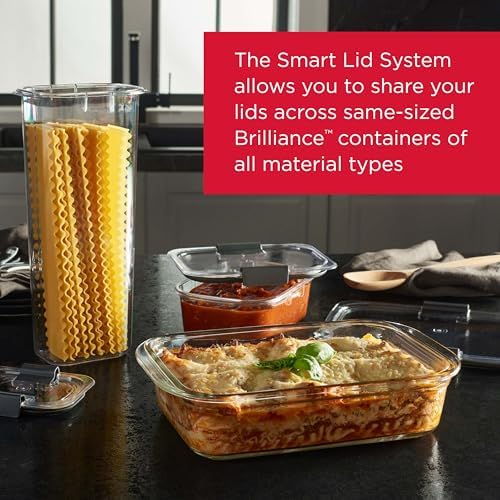 Rubbermaid Brilliance Glass Food Storage Containers, 8 Cup, Set of 2, BPA-Free, Leak-Proof, Clear - Image 4