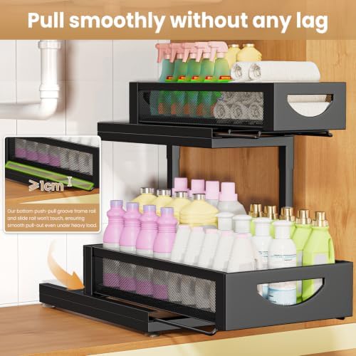 Under Sink Organizer for Kitchen and Bathroom Cabinets Pull Out Storage - Image 5
