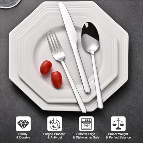 30-Piece Forged Silverware Set for 6, 18/10 Stainless Steel Mirror Finish - Image 4
