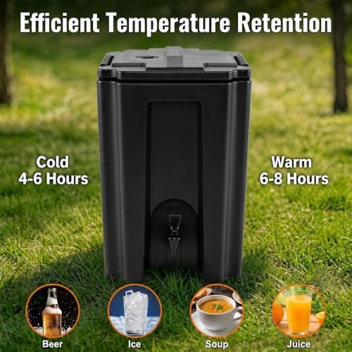 COSTWAY 13.2 Gal Insulated Beverage Dispenser, Hot & Cold Drink Dispenser - Image 2
