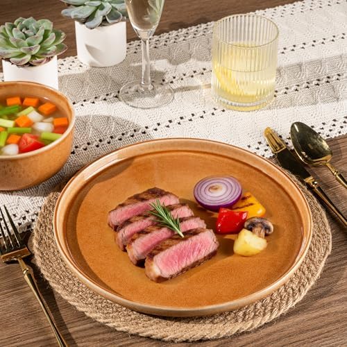 GBHOME Dinnerware Sets for 8, 24 Pieces Ceramic Plates and Bowls Set - Image 6