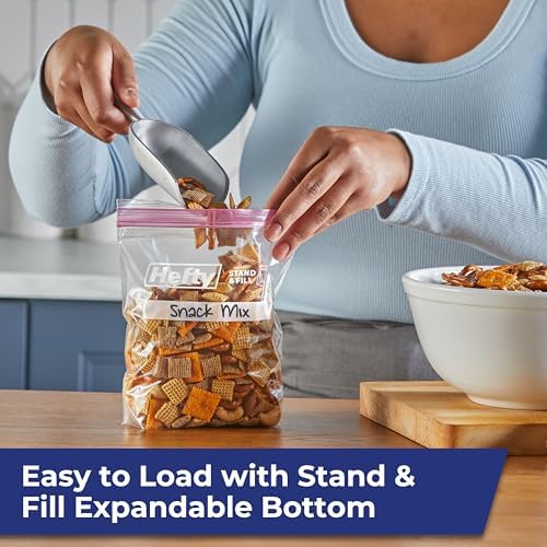 Hefty Press to Close Food Storage Bags, Quart Size, 25ct - Image 6