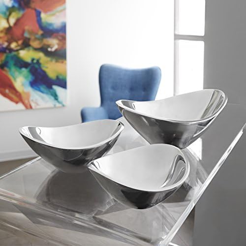 nambe Butterfly Bowl, Chilled Serving Dish for Side Dishes, Pasta, Guacamole, Prep-Ahead-Bowl Can Be Heated or Chilled, 9-Inch, Oven and Freezer Safe, Made of Metal Alloy (Silver) - Image 2