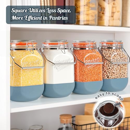 2 Pack 1 Gallon Glass Jar with Airtight Lid, 4.3 '' Wide Mouth - Image 4