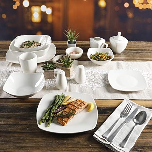 Gibson Home Zen Buffetware 39 Piece Dinnerware Set , White - Image 5