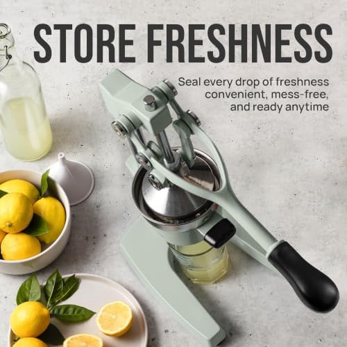 Zulay Kitchen Cast Iron Juicer, Orange Manual Juicer, Citrus Press, Mist - Image 7