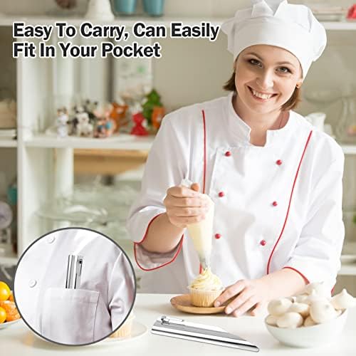 Crumbers for Servers, Crumb Sweepers, Food Crumb Scraper, Restaurant Crumb Cleaner, Portable Server Tools Stainless Steel Crumber Tool, Crumbers for Servers, Waiters, Waitresses (2 PACK, Pure Silver) - Image 6