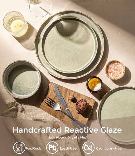 GBHOME Stoneware Dinnerware Sets for 8,24-Piece Plates and Bowls Set - Image 2