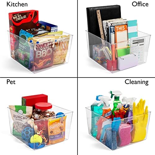 ClearSpace Clear Plastic Storage Bins for Kitchen, Fridge, Pantry, 2 Pack - Image 5