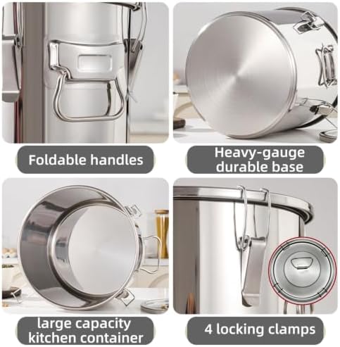 Stainless Steel Airtight Food Storage container with Lid for Pantry Kitchen - Image 6
