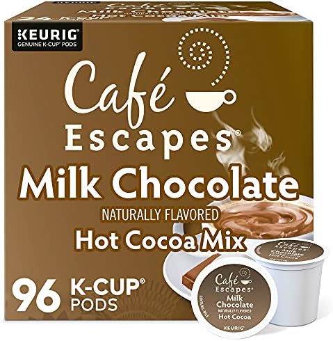 Cafe Escapes Milk Chocolate Hot Cocoa Keurig Single-Serve K-Cup Pods, 96 Count by Cafe+Escapes