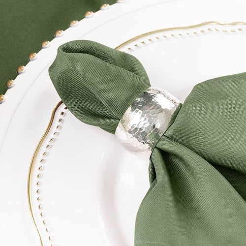 100 pcs 17-Inch Willow Green Polyester Luncheon Napkins - for Wedding Party Reception Events Restaurant Kitchen Home - Image 4