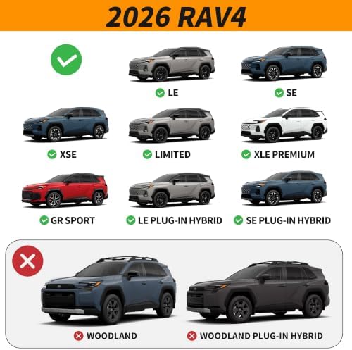 Autekcomma Lockable 260lbs Roof Rack Cross Bars Fits 2026 Toyota RAV4 - Image 2