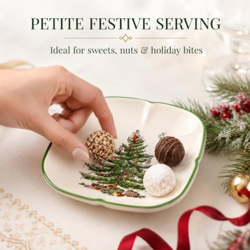 Spode – Christmas Tree – Christmas Tree Sculpted Square Dish - Image 3