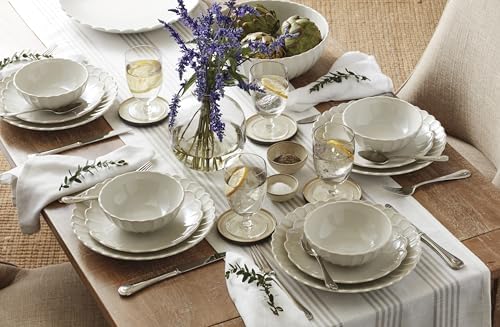 Lenox French Perle Scallop White Dinnerware Set with Accent Plates - Image 3