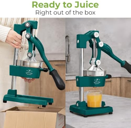 Zulay Kitchen Cast Iron Juicer, Orange Manual Juicer, Citrus Press, Gray - Image 3